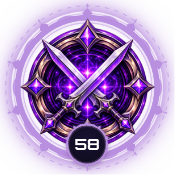 Emblema do Forjador com a moldura do nível 58